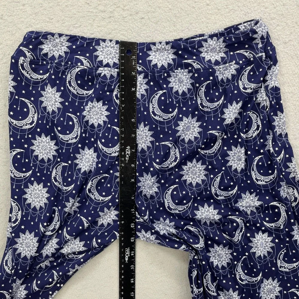 Amanda Blu Pajama Set Womens S/L Blue Moon Star Celestial Lounge Sleepwear PJs